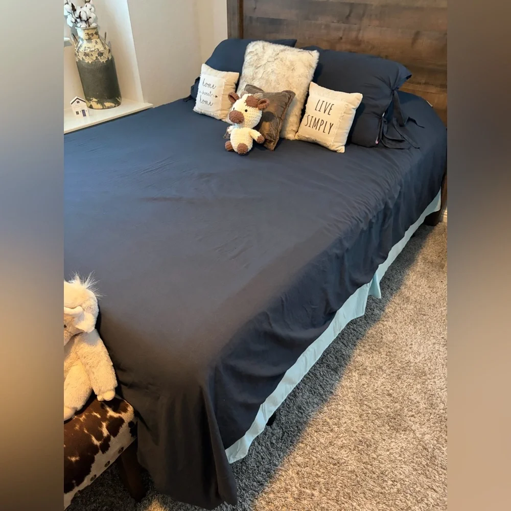 Navy Blue Queen size Bedding Comforter Duvet Cover